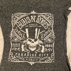 Vintage guns and roses burnout tshirt sz large women’s